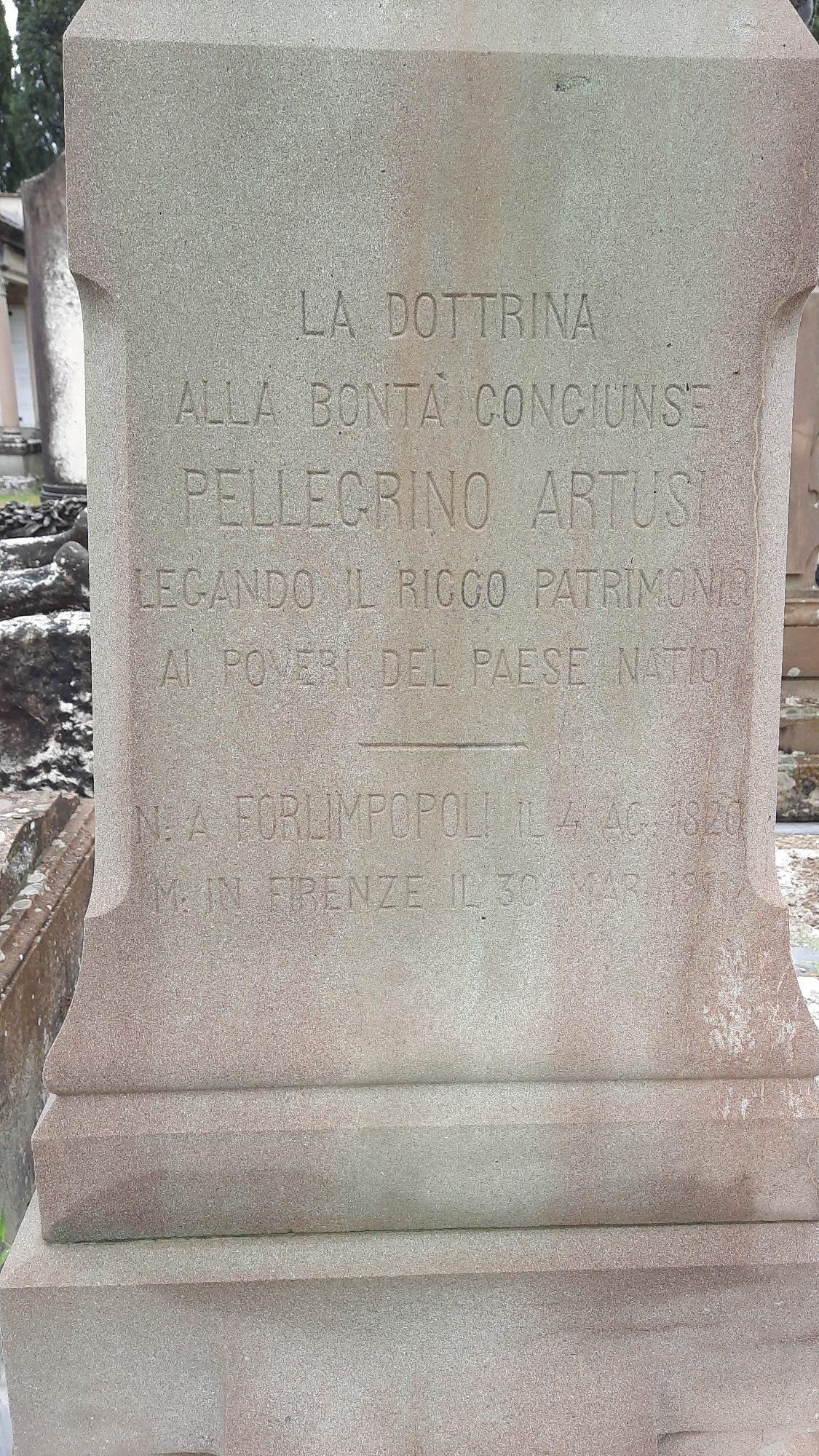 Pellegrino Artusi's tomb, Florence - 04.jpg
